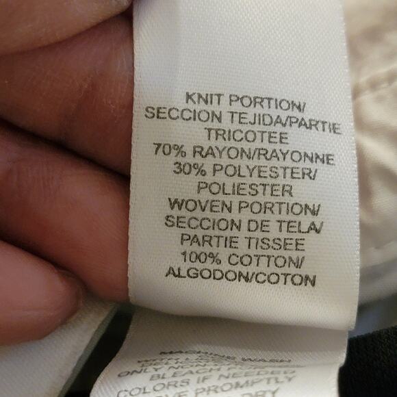 Liz Claiborne 2-in-1 Longsleeve Pullover Blouse Black Knit White Collared SM P - Picture 10 of 12